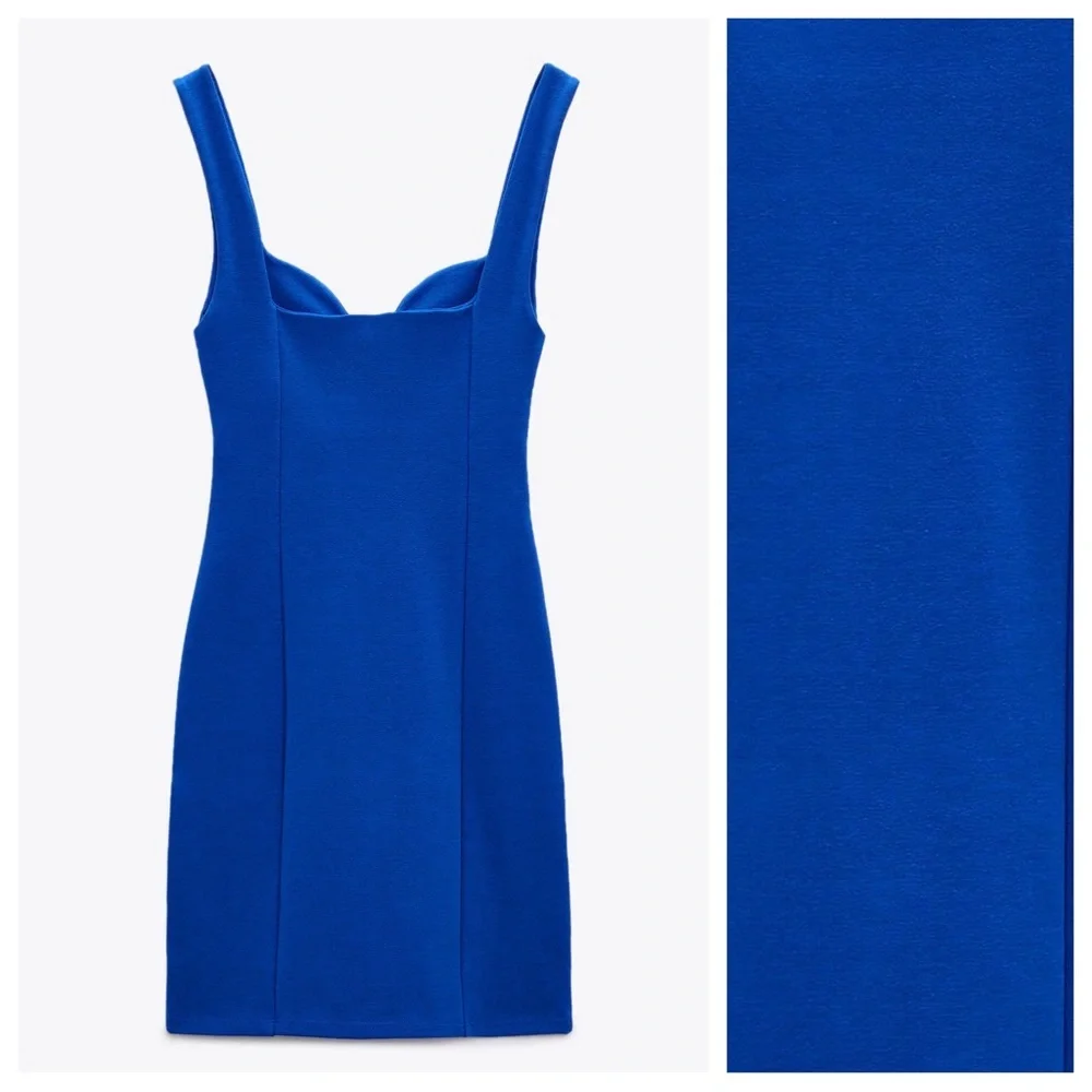 Zara Blue Mini Dress - Picture 4 of 11